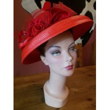 Red Deborah Fashions Polypropylene Derby Hat Vintage Style   eb-26731155